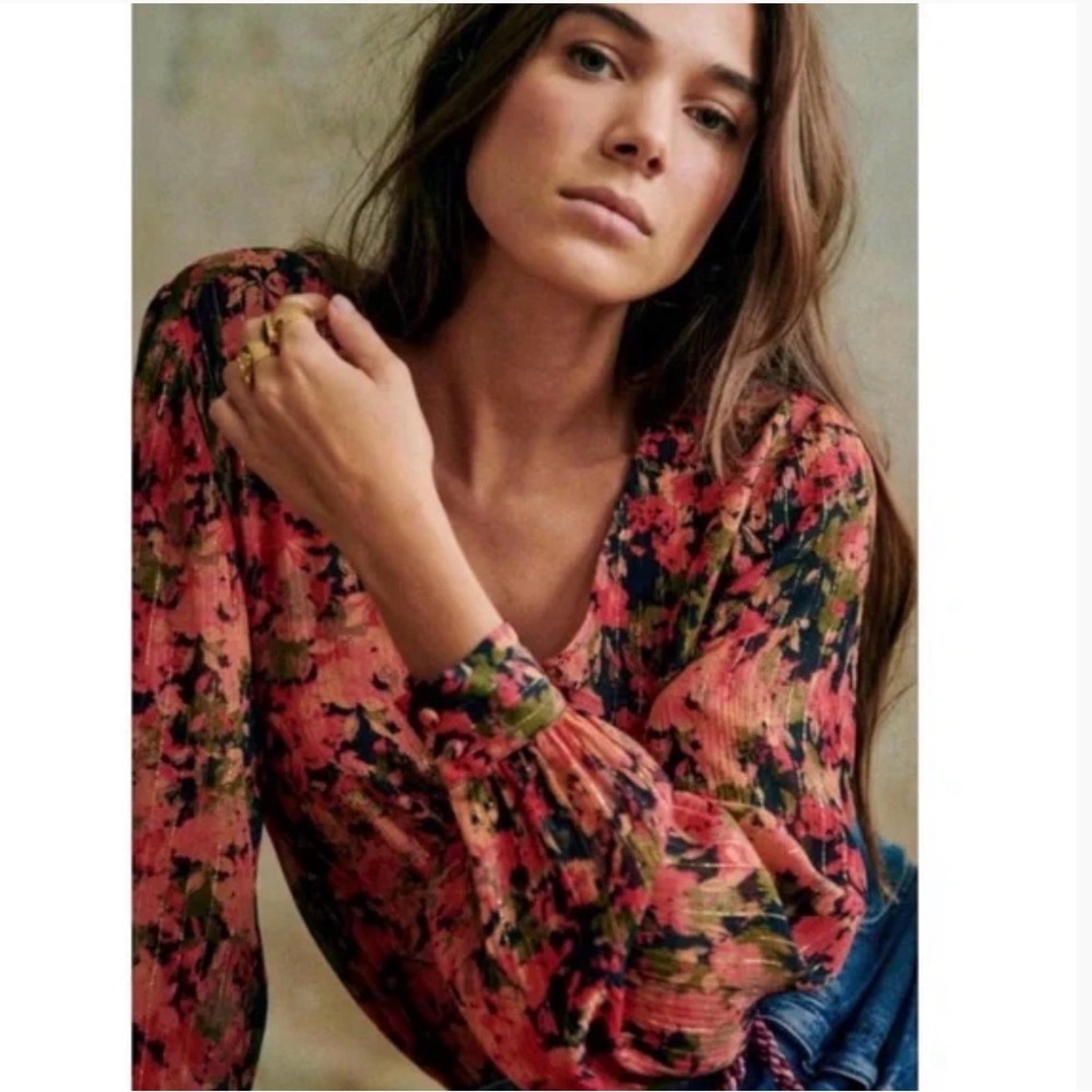 Sezane Helga Shirt Imprimé Abstract Multico - Size 34